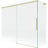 Mexen Rox L Badewannenfaltwand 2-flügelig verschiebbar 180 + 90 x 150 cm, transparent, gold gebürstet - 8C9L-180-090-55-00