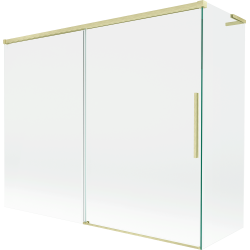 Mexen Rox L Duschtrennwand 2-flügelig verschiebbar 190 + 90 x 150 cm, transparent, gebürstetes Gold - 8C9L-190-090-55-00