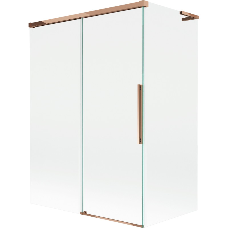 Mexen Rox L duschabtrennung 2-flügelig schiebbar 120 + 70 x 150 cm, transparent, roségold - 8C9L-120-070-60-00