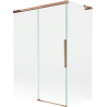 Mexen Rox L Badewannenfaltwand 2-flügelig verschiebbar 120 + 70 x 150 cm, transparent, Roségold - 8C9L-120-070-60-00