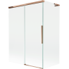 Mexen Rox L duschabtrennung 2-flügelig schiebbar 120 + 70 x 150 cm, transparent, roségold - 8C9L-120-070-60-00