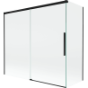 Mexen Rox Zwei-Flügel-Badewannenwand, 170 + 80 x 150 cm, transparent, schwarz - 8C9-170-080-70-00
