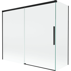 Mexen Rox Duschwand 2-flügelig verschiebbar 180 + 80 x 150 cm, transparent, schwarz - 8C9-180-080-70-00