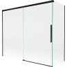 Mexen Rox Duschwand 2-flügelig verschiebbar 180 + 80 x 150 cm, transparent, schwarz - 8C9-180-080-70-00