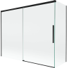 Mexen Rox zweiflügelige Badewannenabtrennung 190 + 80 x 150 cm, transparent, schwarz - 8C9-190-080-70-00