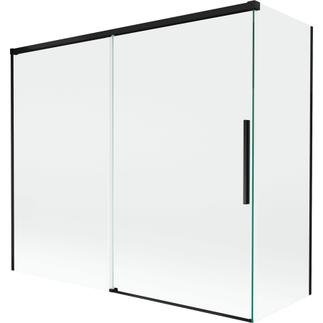 Mexen Rox Duschwand 2-flügelig verschiebbar 180 + 90 x 150 cm, transparent, schwarz - 8C9-180-090-70-00