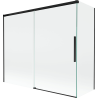 Mexen Rox Duschwand 2-flügelig verschiebbar 180 + 90 x 150 cm, transparent, schwarz - 8C9-180-090-70-00