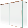 Mexen Rox L Badewannenfaltwand 2-flügelig, verschiebbar 190 + 80 x 150 cm, transparent, Roségold - 8C9L-190-080-60-00
