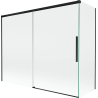 Mexen Rox Duschabtrennung 2-flügelig verschiebbar 190 + 90 x 150 cm, transparent, schwarz - 8C9-190-090-70-00