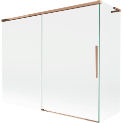 Mexen Rox L Duschwand 2-flügelig schiebbar 190 + 90 x 150 cm, transparent, Roségold - 8C9L-190-090-60-00
