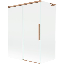 Mexen Rox L Badewannenfaltwand 2-flügelig Schiebetür 120 + 70 x 150 cm, transparent, gebürstetes Kupfer - 8C9L-120-070-65-00