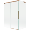 Mexen Rox L Badewannenfaltwand 2-flügelig Schiebetür 120 + 70 x 150 cm, transparent, gebürstetes Kupfer - 8C9L-120-070-65-00
