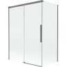 Mexen Rox Duschabtrennung 2-flügelig verschiebbar 120 + 70 x 150 cm, transparent, Gun Metal - 8C9-120-070-95-00