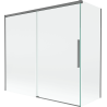 Mexen Rox Badewannenabtrennung, 2-teilig verschiebbar 170 + 70 x 150 cm, transparent, gun metal - 8C9-170-070-95-00