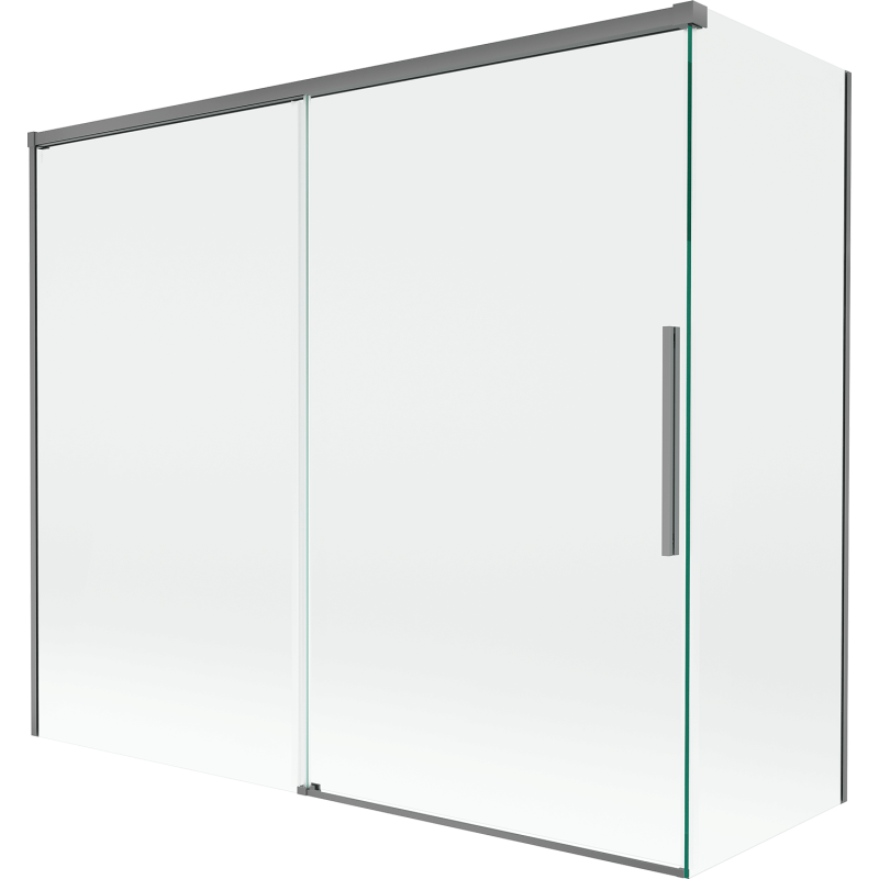 Mexen Rox Badewannenfaltwand, 2-teilig, verschiebbar 180 + 80 x 150 cm, transparent, Gunmetal - 8C9-180-080-95-00