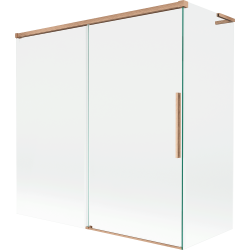 Mexen Rox L Duschabtrennung 2-flügelige Schiebetür 160 + 75 x 150 cm, transparent, gebürstetes Kupfer - 8C9L-160-075-65-00