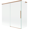 Mexen Rox L Duschabtrennung 2-flügelige Schiebetür 160 + 75 x 150 cm, transparent, gebürstetes Kupfer - 8C9L-160-075-65-00