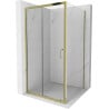 Mexen Apia Duschkabine Schiebetür 100 x 100 cm, transparent, gold - 840-100-100-50-00