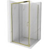 Mexen Apia Schiebedusche 100 x 100 cm, transparent, gold - 840-100-100-50-00
