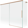 Mexen Rox L Duschabtrennung 2-flügelig verschiebbar 190 + 80 x 150 cm, transparent, gebürstetes Kupfer - 8C9L-190-080-65-00