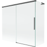 Mexen Rox L Duschwand 2-flügelig schiebbar 170 + 80 x 150 cm, transparent, gebürstet Gun Gray - 8C9L-170-080-66-00