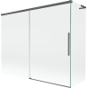 Mexen Rox L 2-flügeliger, verschiebbarer Duschabtrennung 190 + 90 x 150 cm, transparent, gebürstetes Kanonengrau