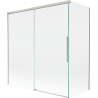 Mexen Rox zweiflügeliger Duschabtrenner, verschiebbar 150 + 70 x 150 cm, transparent, gebürsteter Nickel - 8C9-150-070-97-00