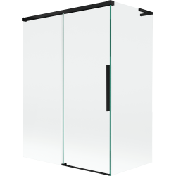 Mexen Rox L Duschwand 2-flügelig verschiebbar 120 + 70 x 150 cm, transparent, schwarz - 8C9L-120-070-70-00