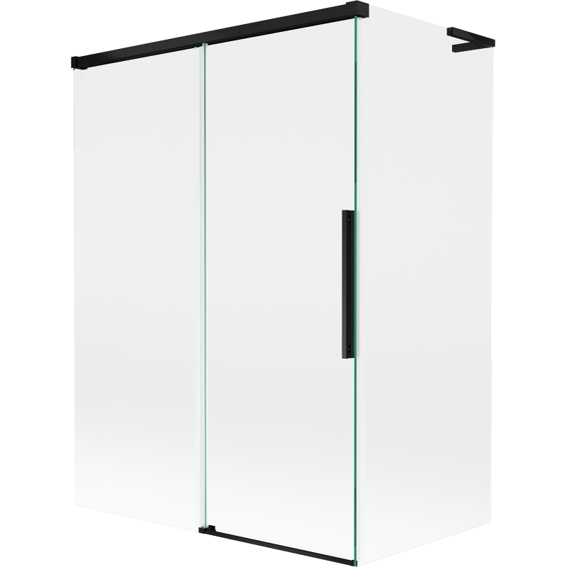 Mexen Rox L Duschwand 2-flügelig verschiebbar 120 + 70 x 150 cm, transparent, schwarz - 8C9L-120-070-70-00