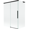 Mexen Rox L Duschwand 2-flügelig verschiebbar 120 + 70 x 150 cm, transparent, schwarz - 8C9L-120-070-70-00