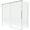 Mexen Rox 2-flügelige verschiebbare Duschtrennwand 160 + 70 x 150 cm, transparent, gebürsteter Nickel - 8C9-160-070-97-00