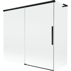 Mexen Rox L Duschabtrennung 2-flügelig, 170 + 70 x 150 cm, transparent, schwarz - 8C9L-170-070-70-00