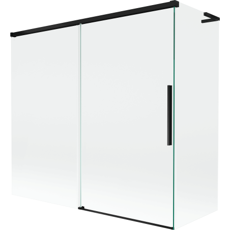 Mexen Rox L Duschabtrennung 2-flügelig, 170 + 70 x 150 cm, transparent, schwarz - 8C9L-170-070-70-00