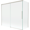 Mexen Rox Duschabtrennung 2-flügelig verschiebbar 170 + 80 x 150 cm, transparent, gebürsteter Nickel - 8C9-170-080-97-00