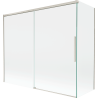 Mexen Rox Duschwand 2-flügelig schiebbar 180 + 80 x 150 cm, transparent, gebürstetes Nickel - 8C9-180-080-97-00