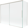 Mexen Rox Duschabtrennung, 2-flügelig, verschiebbar, 190 + 80 x 150 cm, transparent, gebürstetes Nickel - 8C9-190-080-97-00