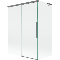 Mexen Rox L Badewannenabtrennung 2-flügelig verschiebbar 120 + 70 x 150 cm, transparent, Gun Metal - 8C9L-120-070-95-00