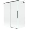 Mexen Rox L Badewannenabtrennung 2-flügelig verschiebbar 120 + 70 x 150 cm, transparent, Gun Metal - 8C9L-120-070-95-00