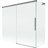 Mexen Rox L Badewannenabtrennung 2-flügelig verschiebbar 170 + 75 x 150 cm, transparent, Gun Metal - 8C9L-170-075-95-00