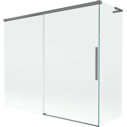 Mexen Rox L Duschabtrennung 2-flügelig, verschiebbar 180 + 80 x 150 cm, transparent, Gun Metal - 8C9L-180-080-95-00