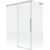 Mexen Rox L zweiflügeliger, ausziehbarer Duschtrennwand 120 + 70 x 150 cm, transparent, gebürsteter Nickel