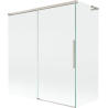 Mexen Rox L Badewannenabtrennung 2-flügelig, schiebbar 150 + 70 x 150 cm, transparent, gebürsteter Nickel - 8C9L-150-070-97-00