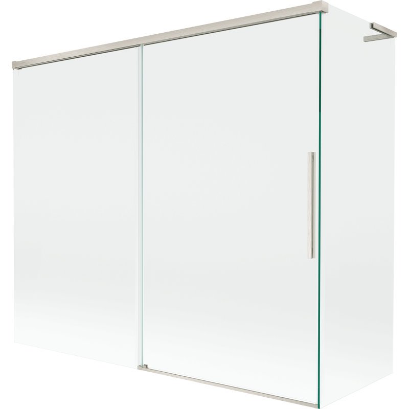 Mexen Rox L Duschwand zweiflügelig verschiebbar 180 + 80 x 150 cm, transparent, gebürsteter Nickel - 8C9L-180-080-97-00
