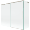 Mexen Rox L Duschwand zweiflügelig verschiebbar 180 + 80 x 150 cm, transparent, gebürsteter Nickel - 8C9L-180-080-97-00