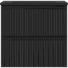 Mexen Rivel Badezimmerschrank 50 cm mit Waschbecken Otis, 2 Schubladen, gerippt, schwarz matt - 91A20-05047-2-BFF71-W18M71