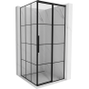 Mexen Rox Duschkabine rechts 110 x 110 cm, schwarzes Gitter, schwarz - 8C2-110-110-70-77-P