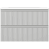 Mexen Rivel Badezimmerschrank 70 cm mit Waschbecken Otis, 2 Schubladen, geriffelt, grau matt/weiß matt