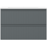 Mexen Rivel Badezimmerschrank 70 cm mit Waschbecken Otis, 2 Schubladen, geriffelt, Graphit matt/Weiß matt -