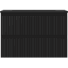 Mexen Rivel Badezimmerschrank 70 cm mit Waschbecken Otis, 2 Schubladen, geriffelt, schwarz matt - 91A20-07047-2-BFF71-W18M71