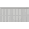 Mexen Rivel Badezimmerschrank 90 cm mit Waschbecken Otis, 2 Schubladen, gerillt, grau matt/weiß matt
